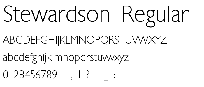 Stewardson Regular font